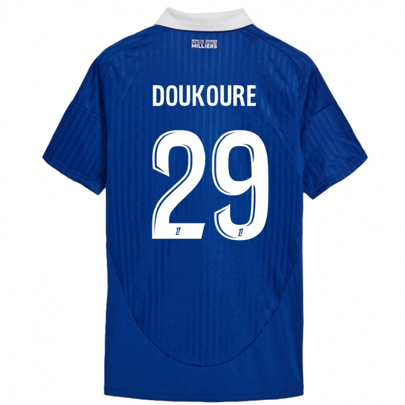 Danxenキッズイスマエル・ドゥクレ#29ブルーホワイトホームシャツ2024/25ジャージーユニフォーム