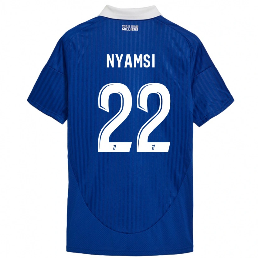 Danxenキッズジェルジーノ・ニャムシ#22ブルーホワイトホームシャツ2024/25ジャージーユニフォーム