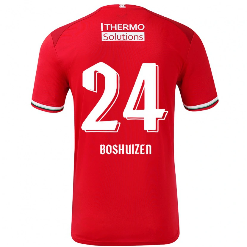 Danxenキッズアヌーク・ボシュイゼン#24赤 白ホームシャツ2024/25ジャージーユニフォーム