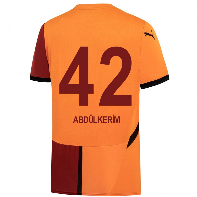 Danxenキッズアブドゥルケリム・バルダクチ#42黄 赤ホームシャツ2024/25ジャージーユニフォーム