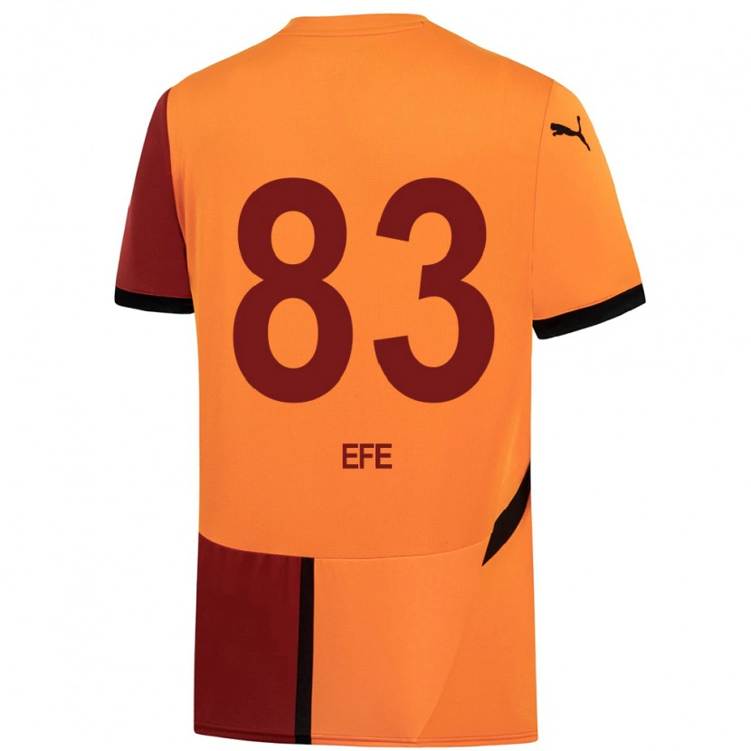 Danxenキッズエフェ・アクマン#83黄 赤ホームシャツ2024/25ジャージーユニフォーム