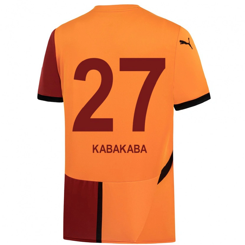 Danxenキッズナオミ・カバカバ#27黄 赤ホームシャツ2024/25ジャージーユニフォーム