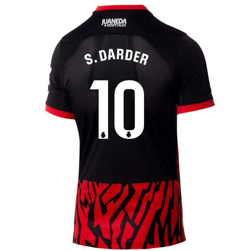 Danxenキッズセルジ・ダルデル#10黒 赤ホームシャツ2024/25ジャージーユニフォーム