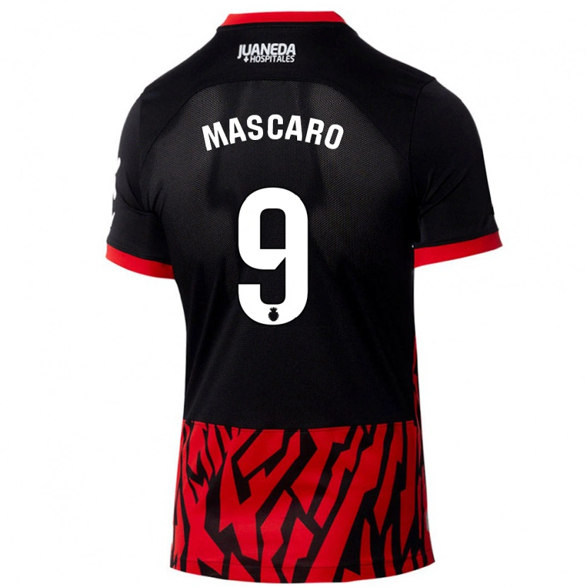 Danxenキッズパウ・マスカロ#9黒 赤ホームシャツ2024/25ジャージーユニフォーム
