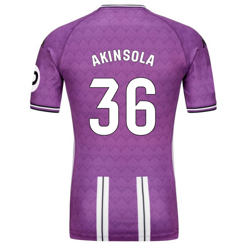Danxenキッズトゥンデ・アキンソラ#36紫 白ホームシャツ2024/25ジャージーユニフォーム