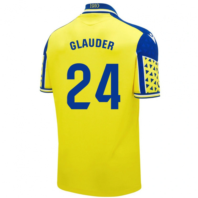 DanxenキッズCristian Glauder#24黄 青ホームシャツ2024/25ジャージーユニフォーム