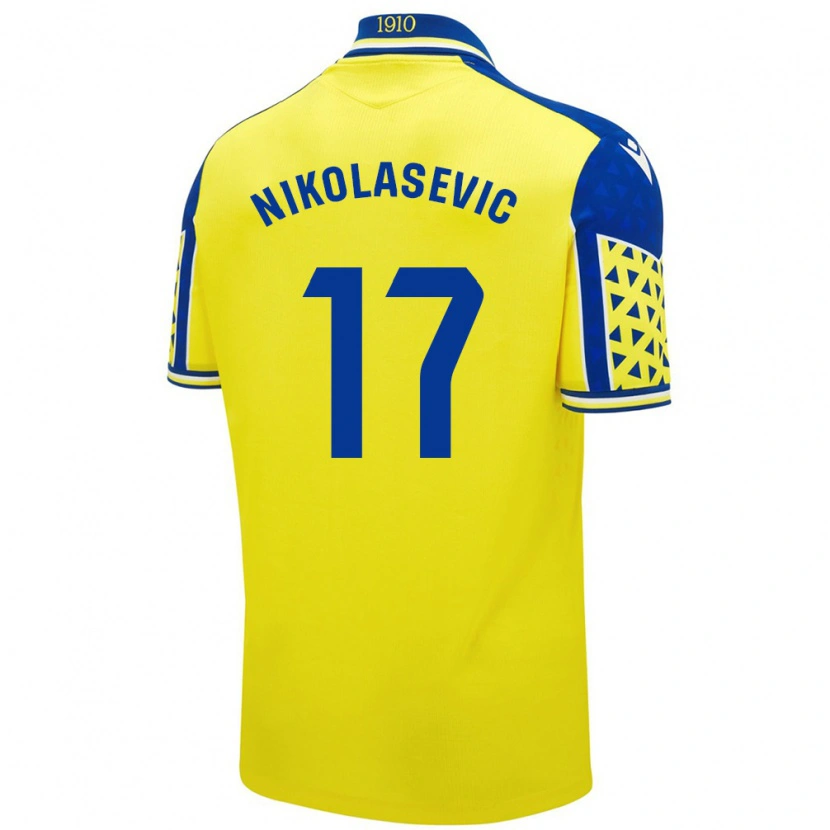 DanxenキッズMirko Nikolasevic#17黄 青ホームシャツ2024/25ジャージーユニフォーム