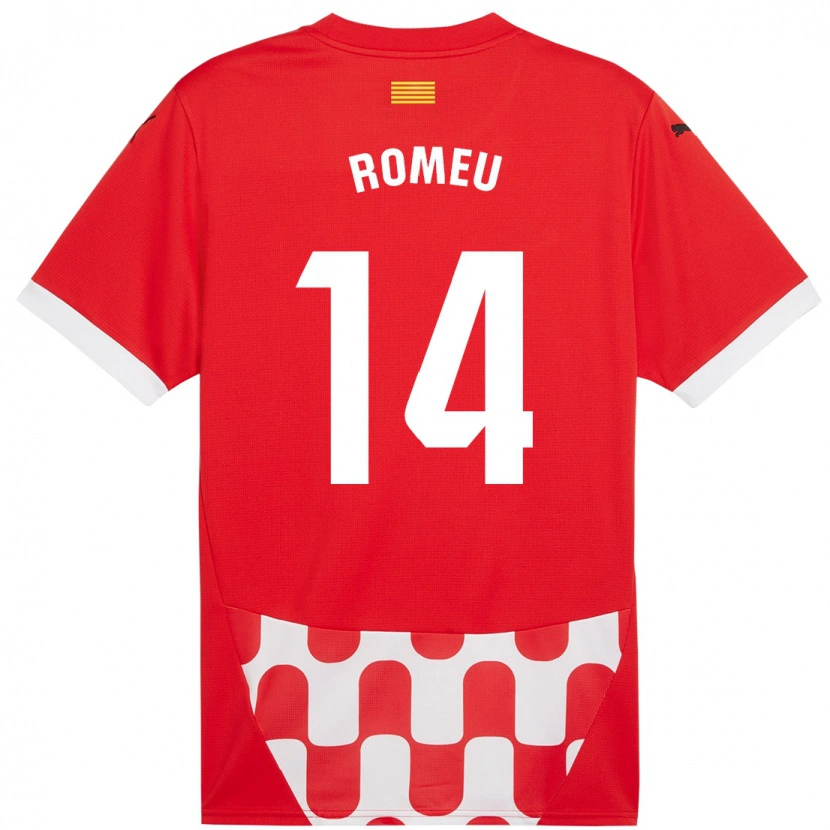 Danxenキッズオリオール・ロメウ#14赤 白ホームシャツ2024/25ジャージーユニフォーム