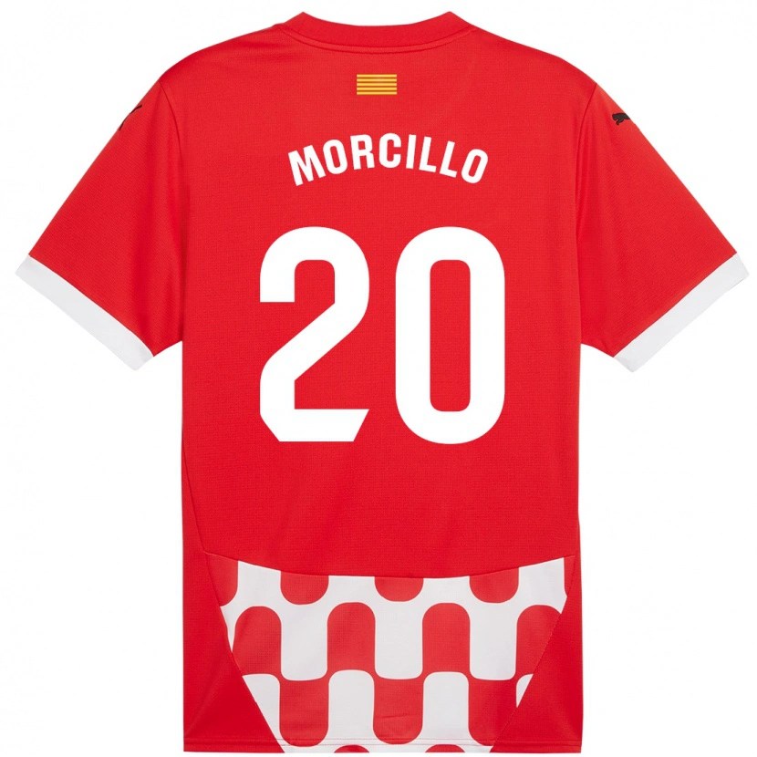 Danxenキッズルイス・モルシージョ#20赤 白ホームシャツ2024/25ジャージーユニフォーム