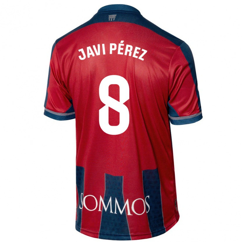 DanxenキッズJavi Pérez#8赤 青ホームシャツ2024/25ジャージーユニフォーム