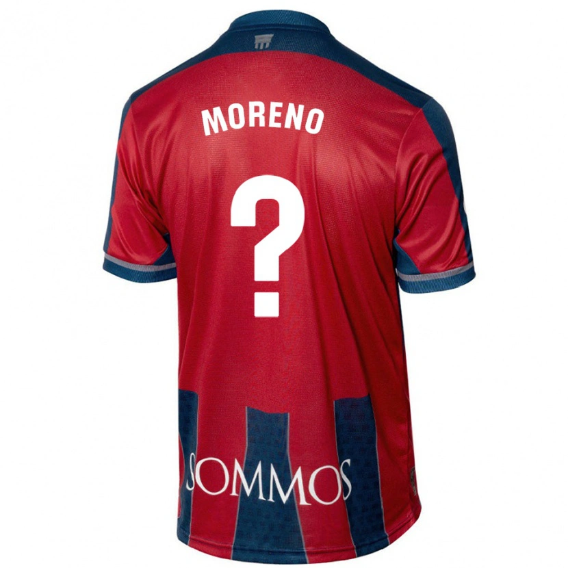 DanxenキッズEloy Moreno#0赤 青ホームシャツ2024/25ジャージーユニフォーム