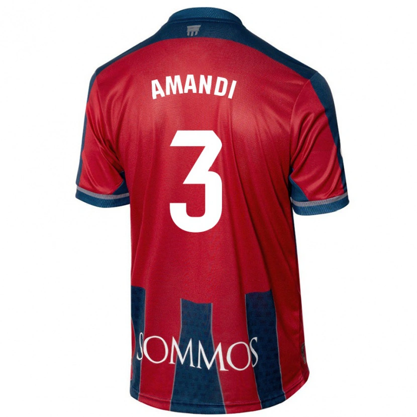 Danxenキッズイワン・アマンディ#3赤 青ホームシャツ2024/25ジャージーユニフォーム