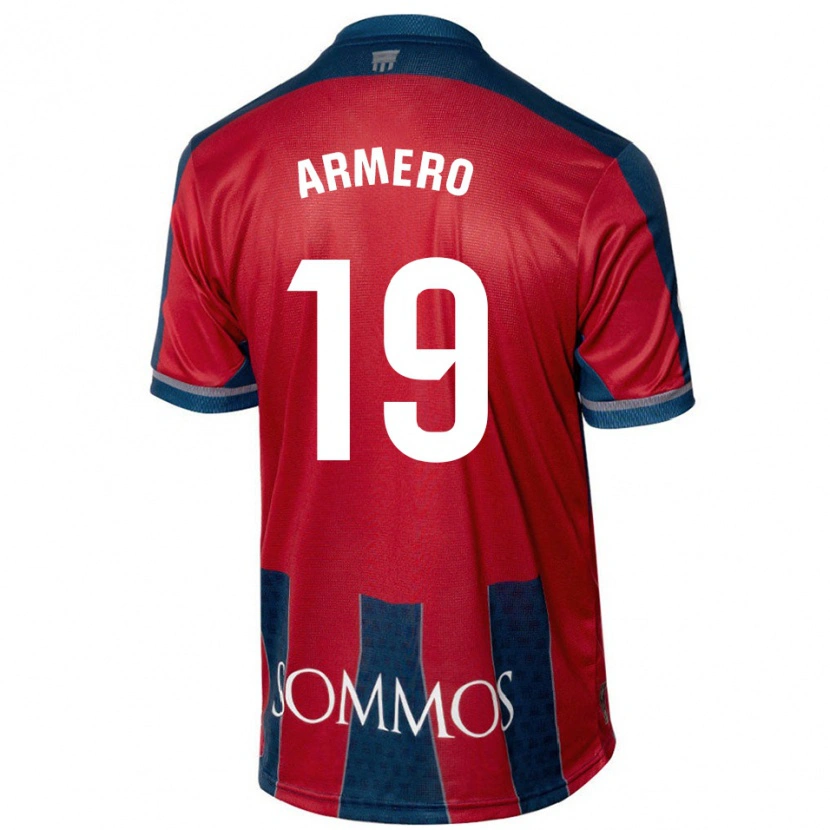 Danxenキッズセルジ・アルメロ・モンタネ#19赤 青ホームシャツ2024/25ジャージーユニフォーム