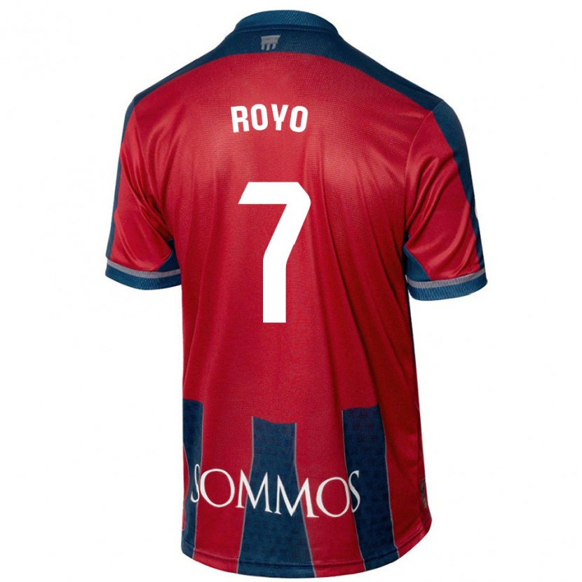 DanxenキッズLaura Royo#7赤 青ホームシャツ2024/25ジャージーユニフォーム