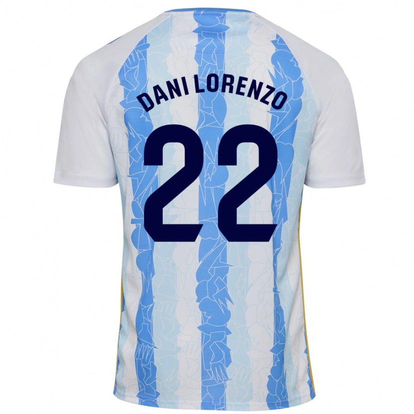 Danxenキッズダニ・ロレンソ#22ホワイト ブルーホームシャツ2024/25ジャージーユニフォーム