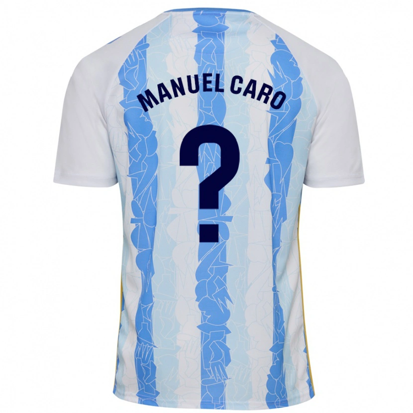 DanxenキッズJosé Manuel Caro#0ホワイト ブルーホームシャツ2024/25ジャージーユニフォーム