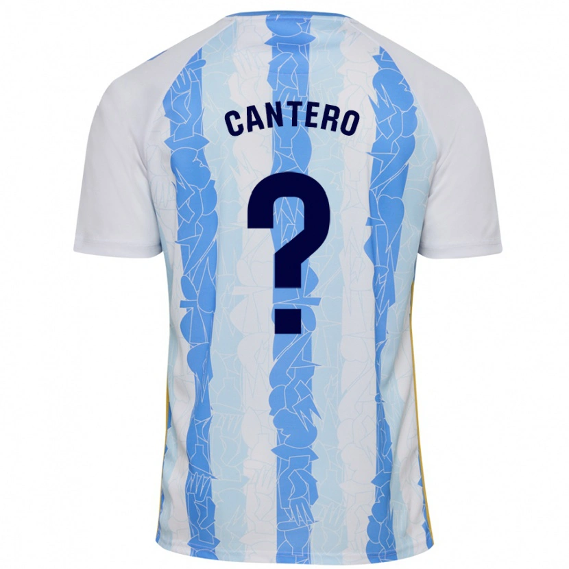 DanxenキッズJosé Cantero#0ホワイト ブルーホームシャツ2024/25ジャージーユニフォーム