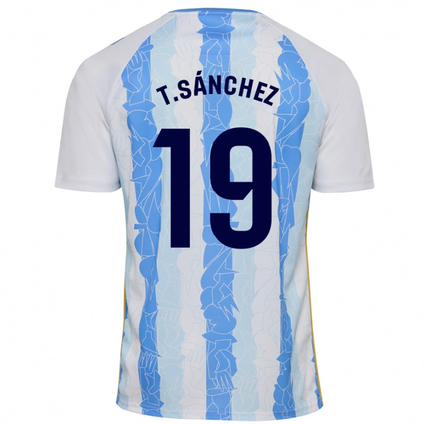 DanxenキッズToni Sánchez#19ホワイト ブルーホームシャツ2024/25ジャージーユニフォーム