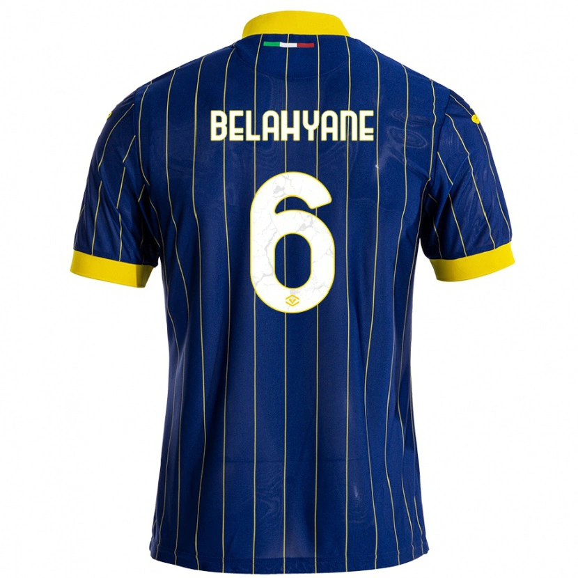 DanxenキッズReda Belahyane#6青 黄ホームシャツ2024/25ジャージーユニフォーム