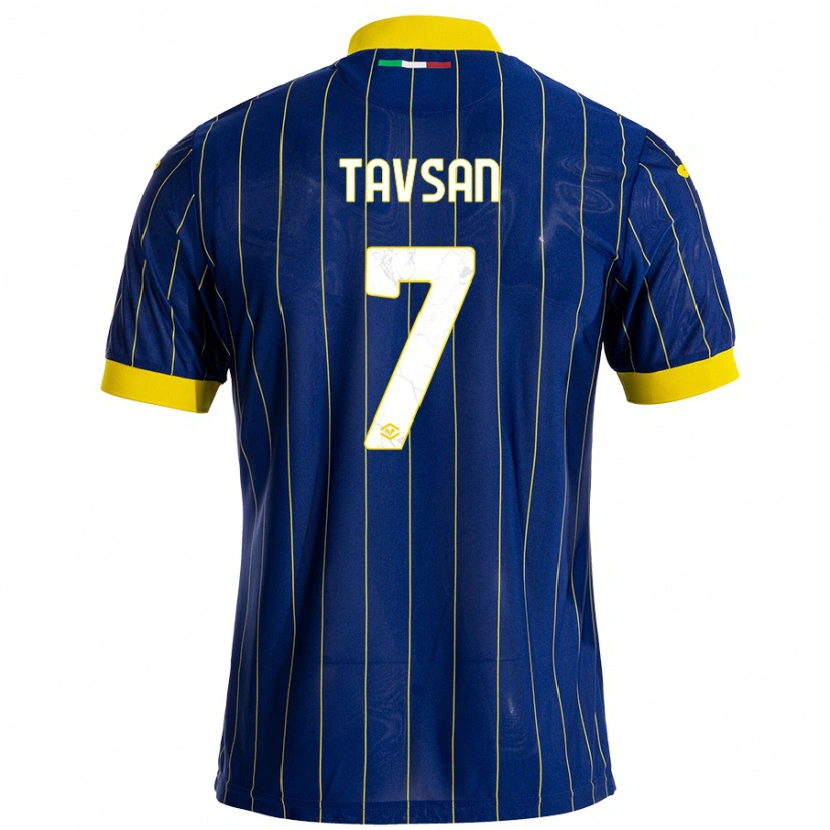 Danxenキッズエライス・タフサン#7青 黄ホームシャツ2024/25ジャージーユニフォーム