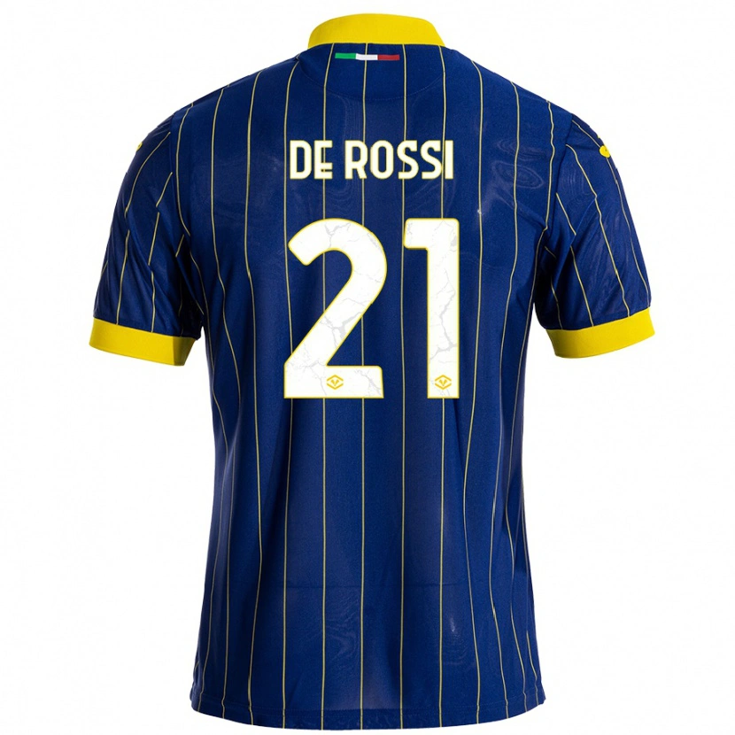 Danxenキッズミケーレ・デ・ロッシ#21青 黄ホームシャツ2024/25ジャージーユニフォーム