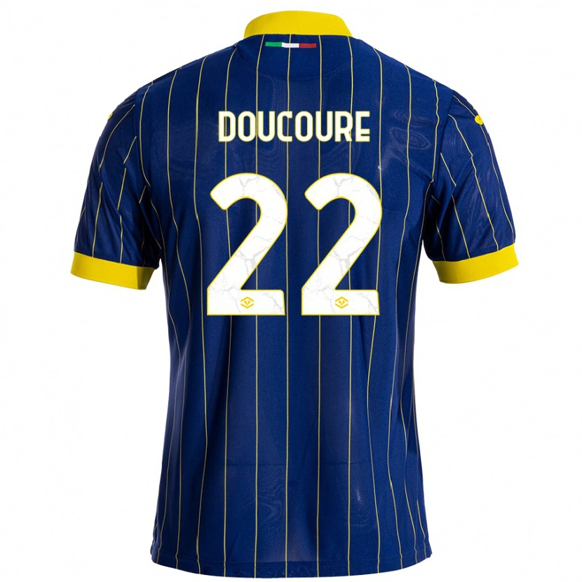 Danxenキッズマメディ・ドゥクール#22青 黄ホームシャツ2024/25ジャージーユニフォーム