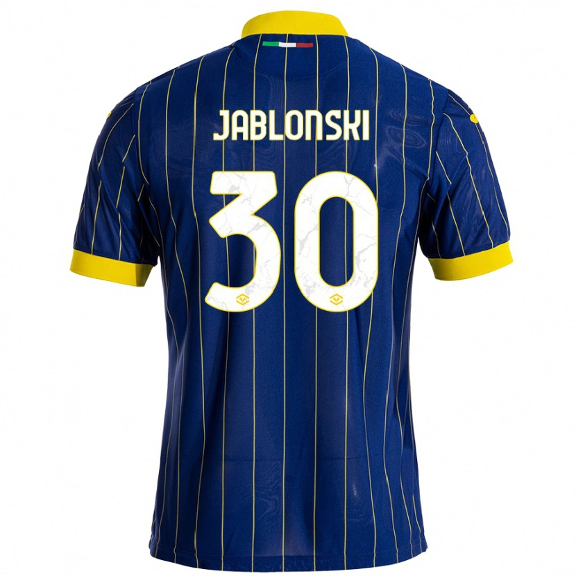 DanxenキッズDarvin Jablonski#30青 黄ホームシャツ2024/25ジャージーユニフォーム