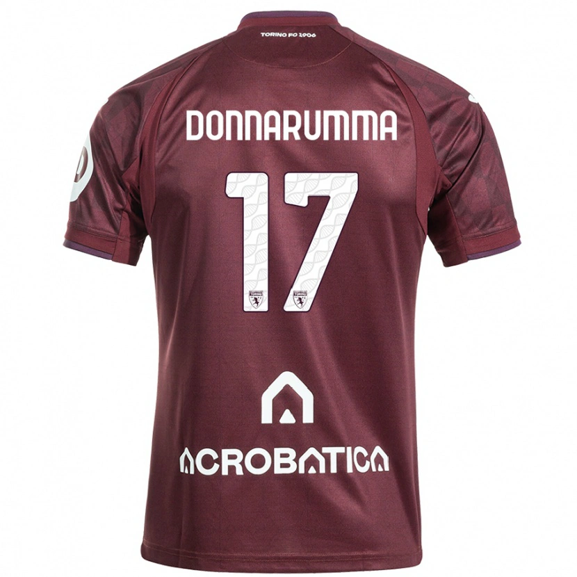 Danxenキッズアントニオ・ドンナルンマ#17栗色白ホームシャツ2024/25ジャージーユニフォーム