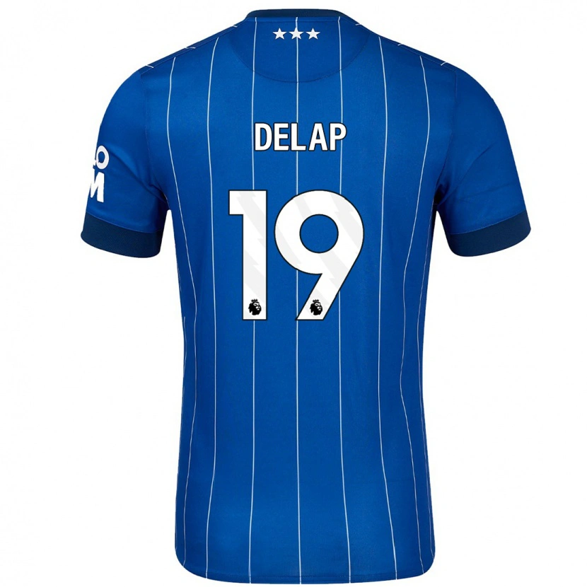 Danxenキッズリアム・デラップ#19ネイビーブルーホームシャツ2024/25ジャージーユニフォーム