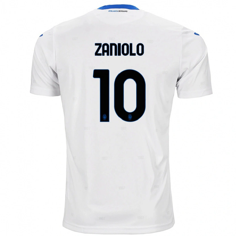 Danxenキッズニコロ・ザニオーロ#10白アウェイシャツ2024/25ジャージーユニフォーム