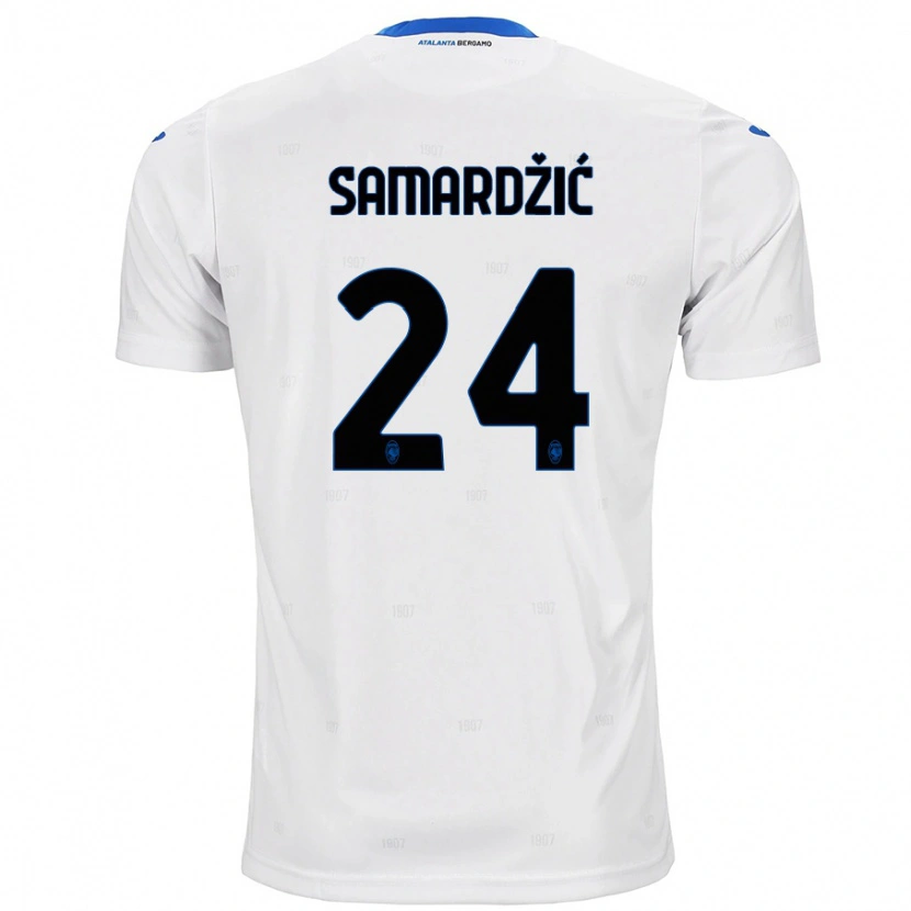 Danxenキッズラザール・サマルジッチ#24白アウェイシャツ2024/25ジャージーユニフォーム