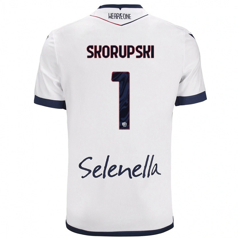 Danxenキッズウカシュ・スコルプスキ#1ホワイト ロイヤルブルーアウェイシャツ2024/25ジャージーユニフォーム