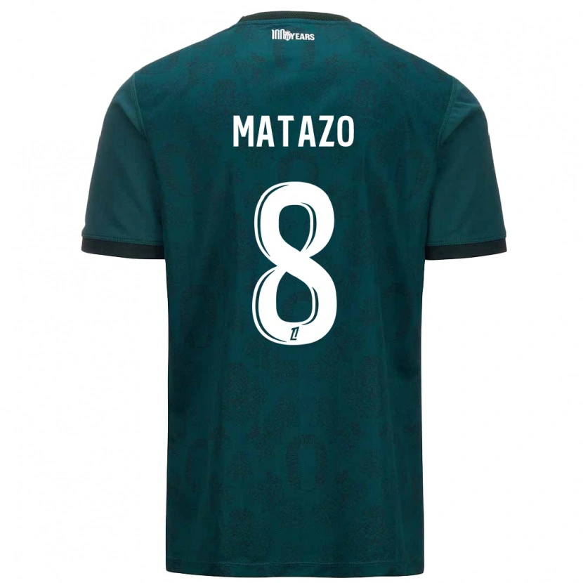Danxenキッズエリオット・マタゾ#8ダークグリーンアウェイシャツ2024/25ジャージーユニフォーム