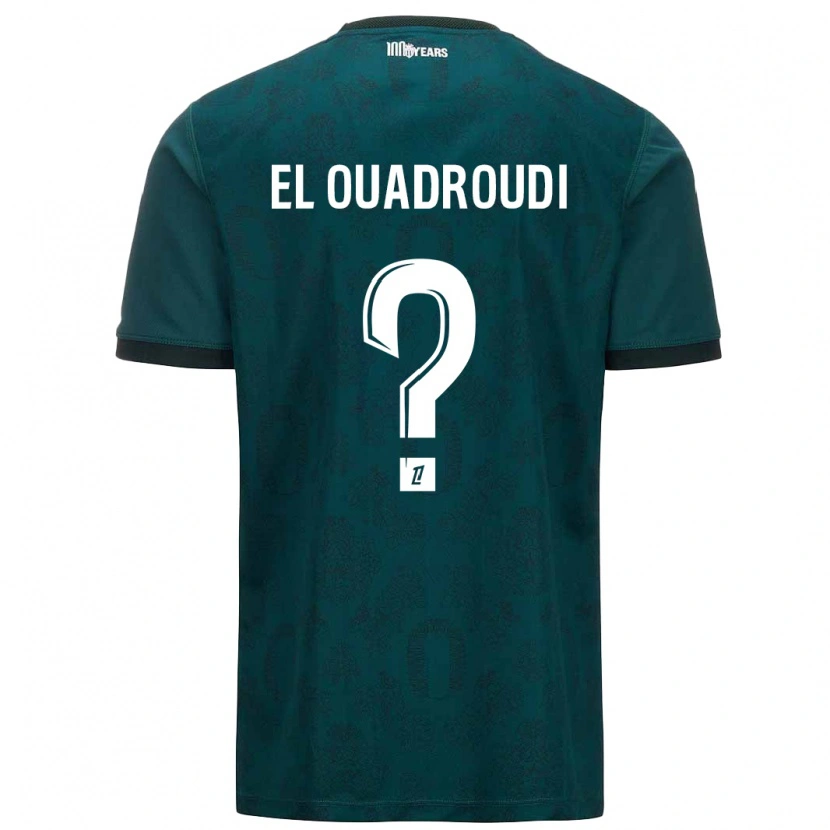 DanxenキッズImrane El Ouadroudi#0ダークグリーンアウェイシャツ2024/25ジャージーユニフォーム