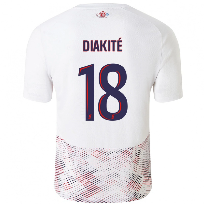 Danxenキッズバフォーデ ダイカイト#18ホワイト ロイヤルブルーアウェイシャツ2024/25ジャージーユニフォーム