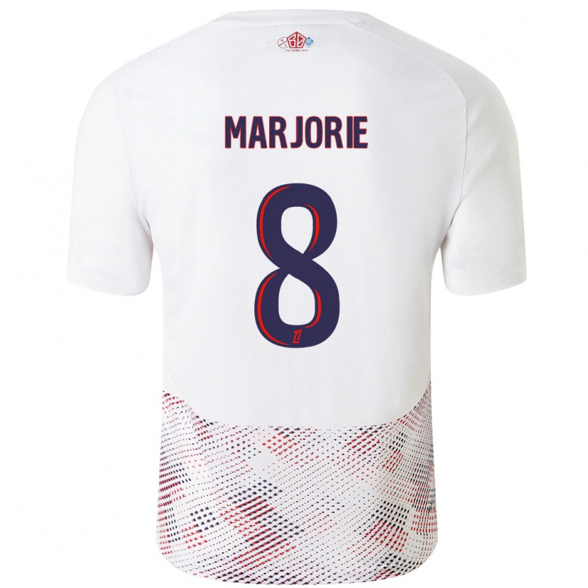 DanxenキッズMarjorie#8ホワイト ロイヤルブルーアウェイシャツ2024/25ジャージーユニフォーム