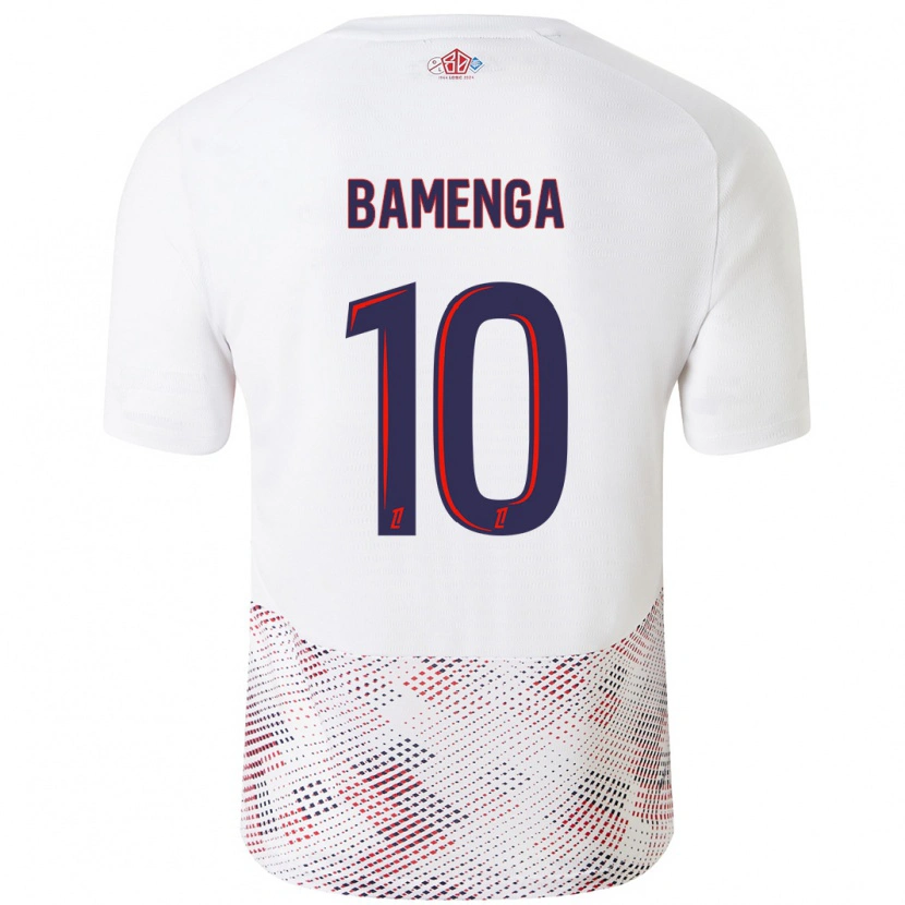 DanxenキッズNaomie Bamenga#10ホワイト ロイヤルブルーアウェイシャツ2024/25ジャージーユニフォーム