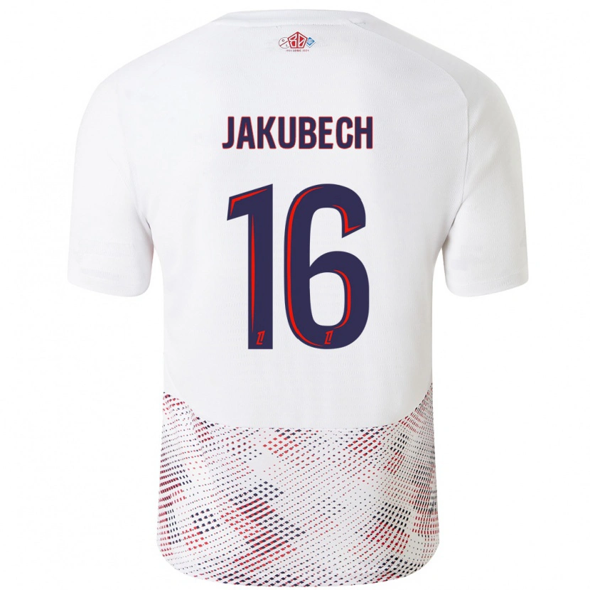 Danxenキッズアダム・ヤクベフ#16ホワイト ロイヤルブルーアウェイシャツ2024/25ジャージーユニフォーム