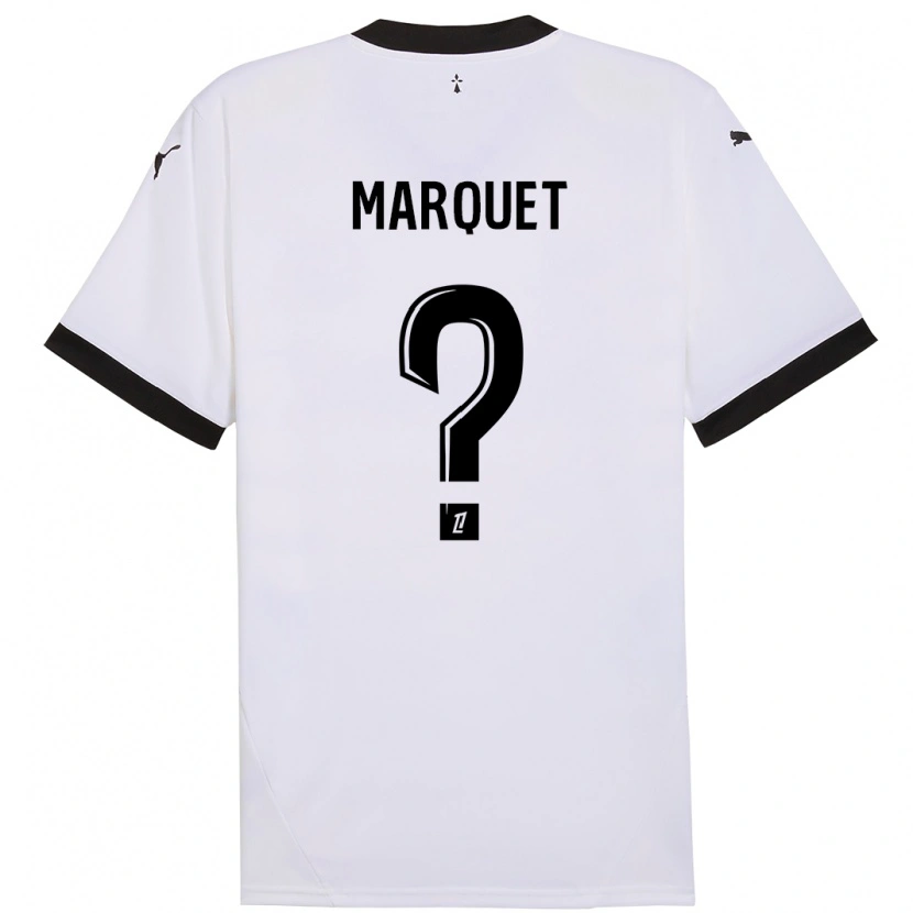 DanxenキッズPacôme Marquet#0白 黒アウェイシャツ2024/25ジャージーユニフォーム