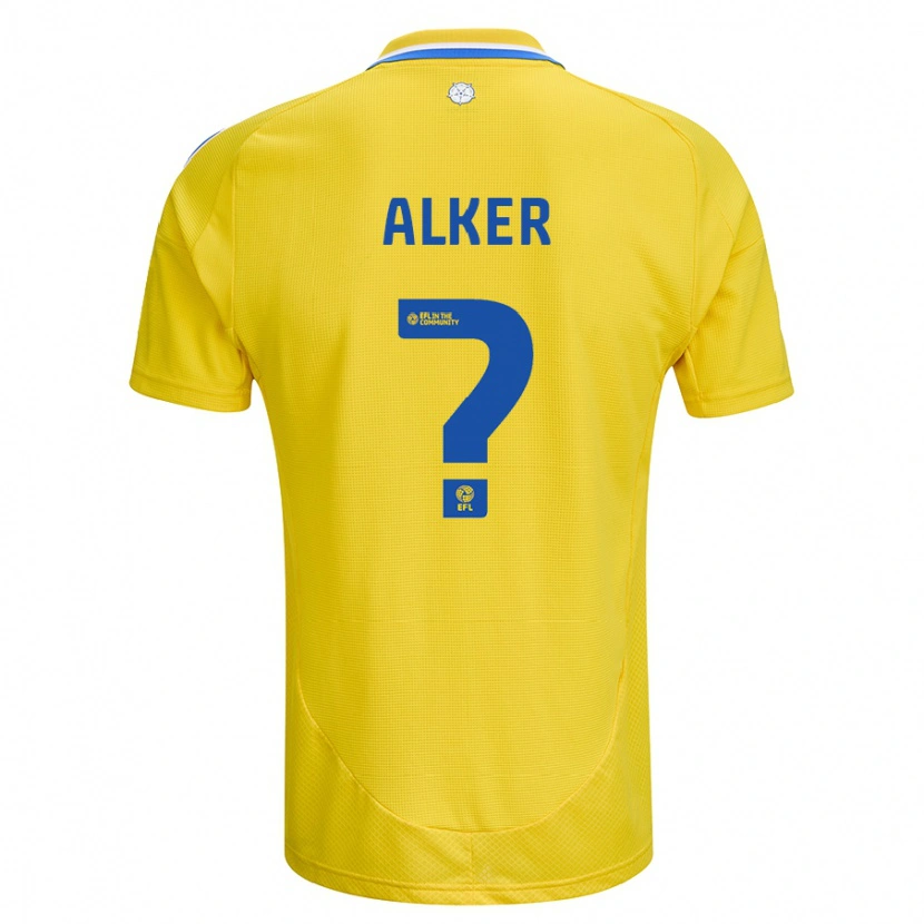 DanxenキッズSamuel Alker#0黄 青アウェイシャツ2024/25ジャージーユニフォーム