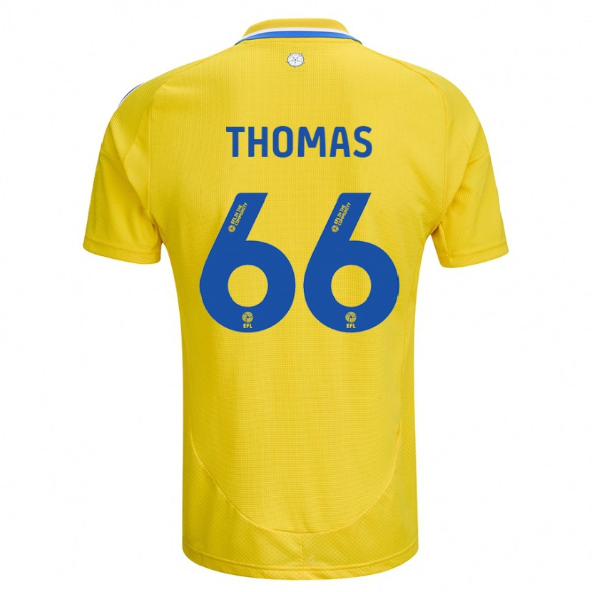Danxenキッズルカ・タイ・トーマス#66黄 青アウェイシャツ2024/25ジャージーユニフォーム