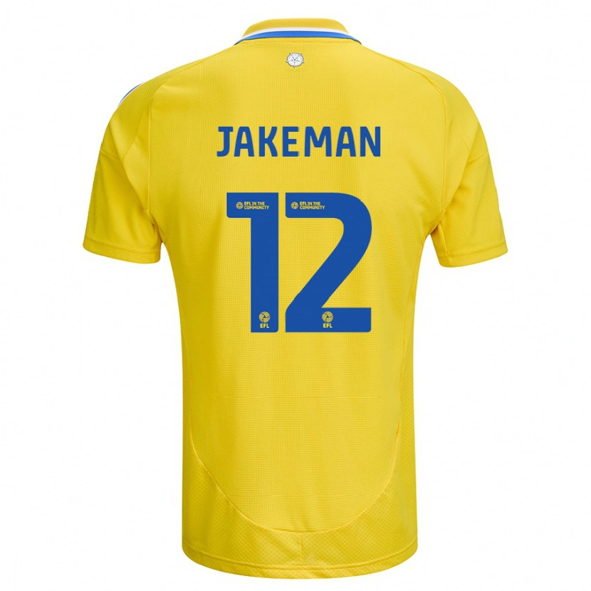 Danxenキッズハリエット・ジェイクマン#12黄 青アウェイシャツ2024/25ジャージーユニフォーム