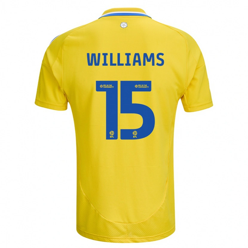 DanxenキッズPaige Williams#15黄 青アウェイシャツ2024/25ジャージーユニフォーム
