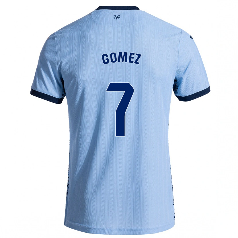 DanxenキッズLucía Gómez#7スカイブルーアウェイシャツ2024/25ジャージーユニフォーム