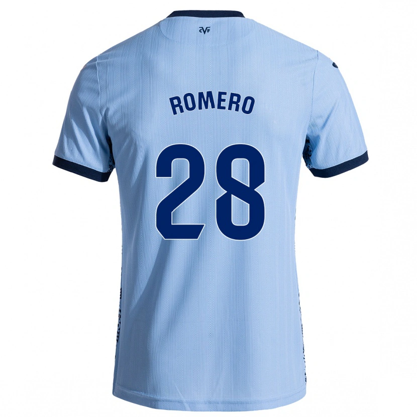 DanxenキッズMaría Romero#28スカイブルーアウェイシャツ2024/25ジャージーユニフォーム