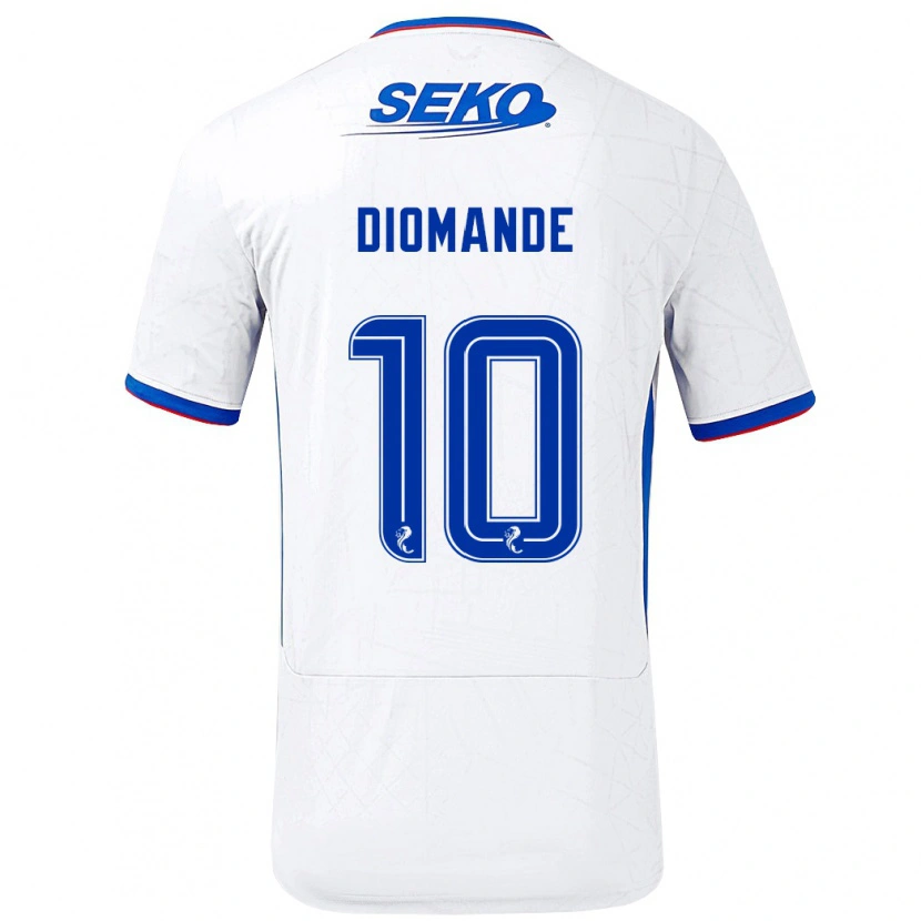 Danxenキッズモハメド・ディオマンデ#10ホワイト ブルーアウェイシャツ2024/25ジャージーユニフォーム