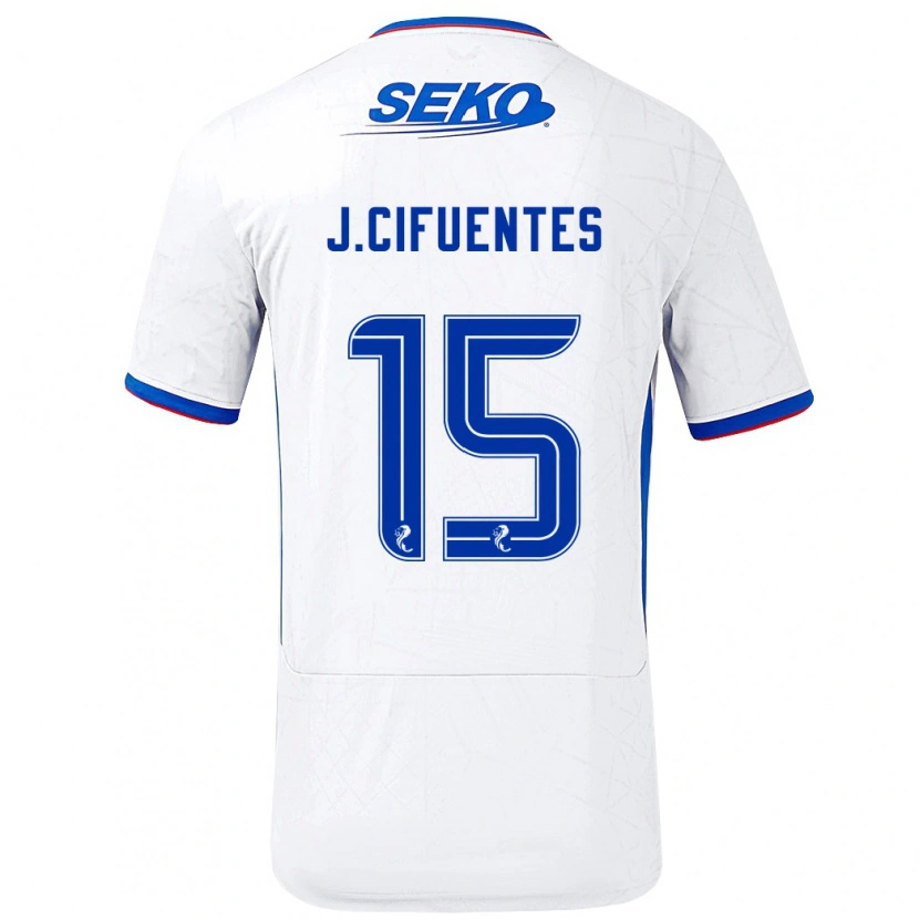 Danxenキッズホセ・シフエンテス#15ホワイト ブルーアウェイシャツ2024/25ジャージーユニフォーム