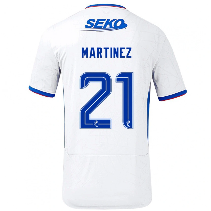 Danxenキッズリサ・マルティネス#21ホワイト ブルーアウェイシャツ2024/25ジャージーユニフォーム