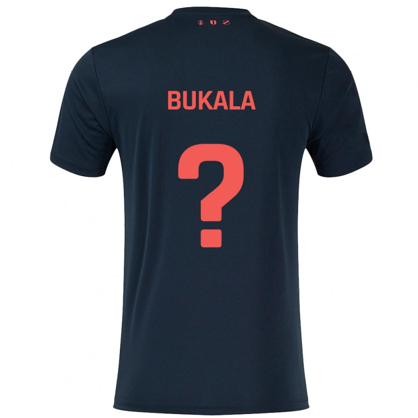 DanxenキッズNordin Bukala#0黒 赤アウェイシャツ2024/25ジャージーユニフォーム