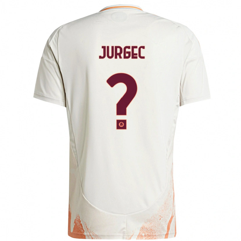 DanxenキッズJan Jurgec#0クリーム ホワイト オレンジアウェイシャツ2024/25ジャージーユニフォーム